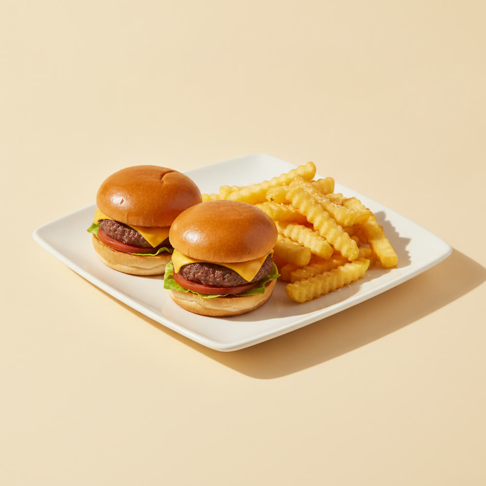 Mini Burgers with Fries