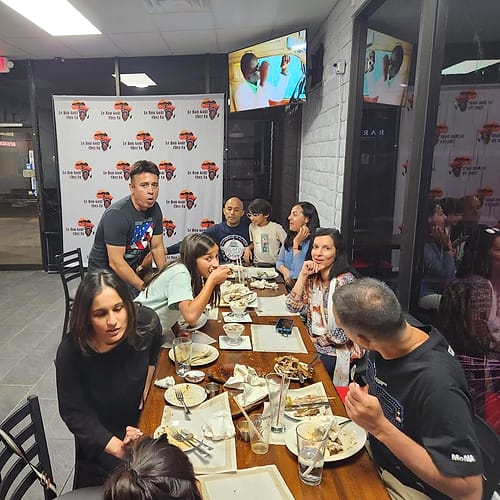 They come to dine with us