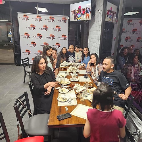 They come to dine with us