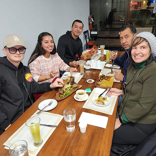 They come to dine with us