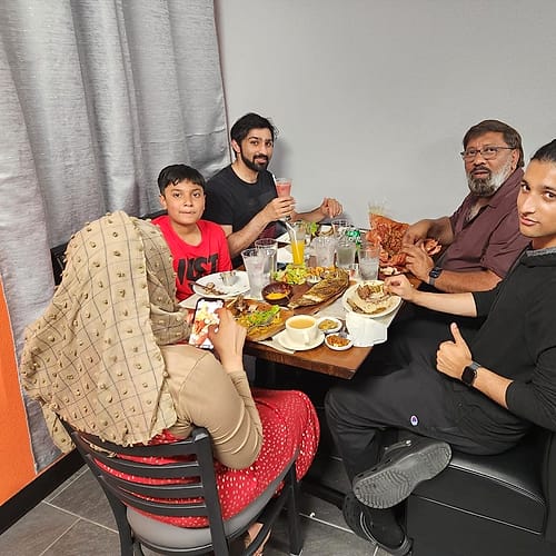 They come to dine with us