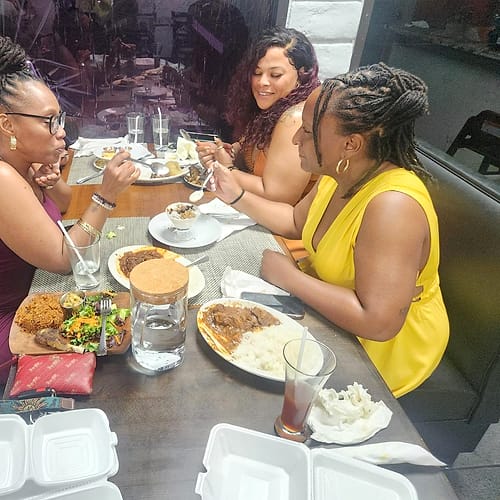 They come to dine with us