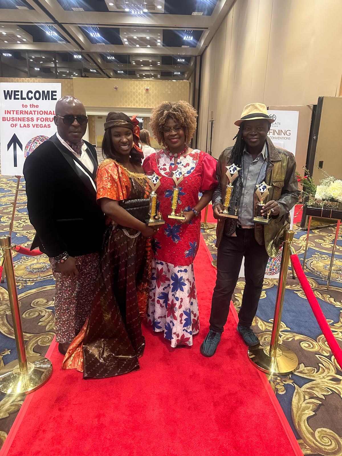Fa and her guests at the International Business Forum of Las Vegas